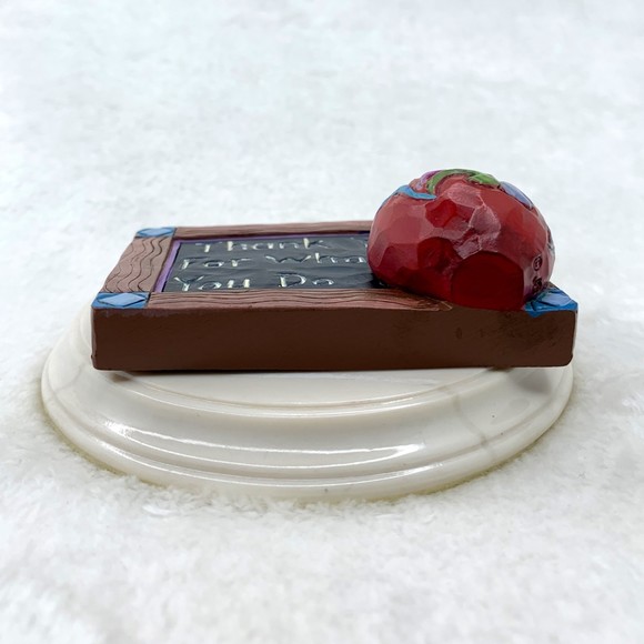 Jim Shore Miniature Thank You Teacher Gift Chalkboard School Classroom Apple - Picture 6 of 9
